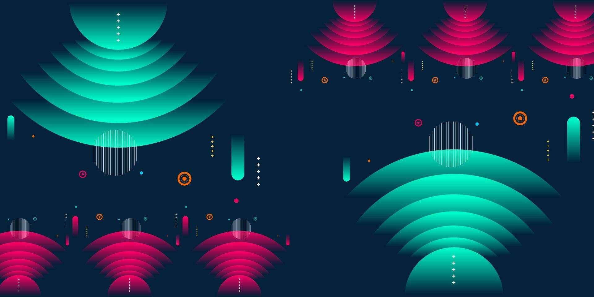 Premium colorful abstract background with geometric gradient modern shapes vector