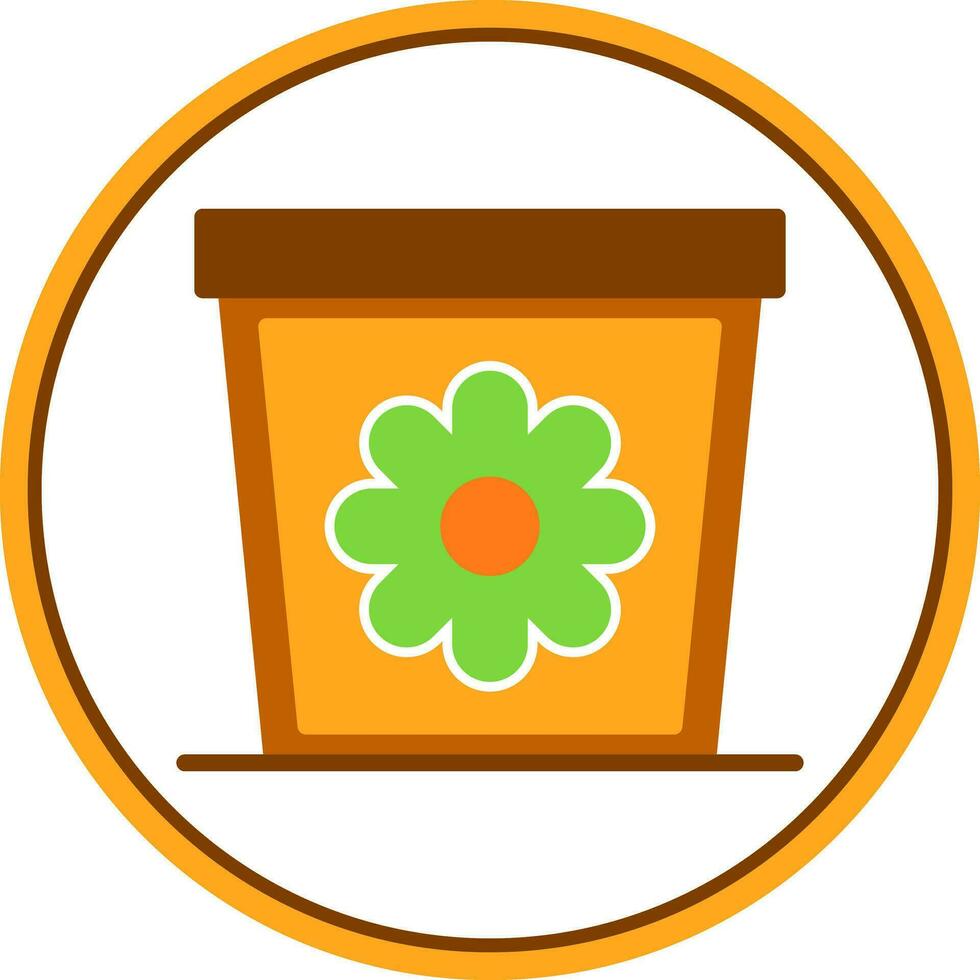 Plant Pot Vector Icon Design