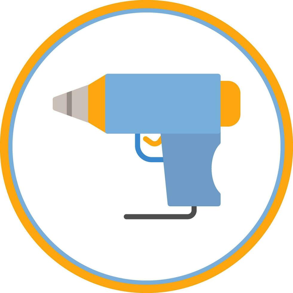 Hot Glue Gun Vector Icon Design