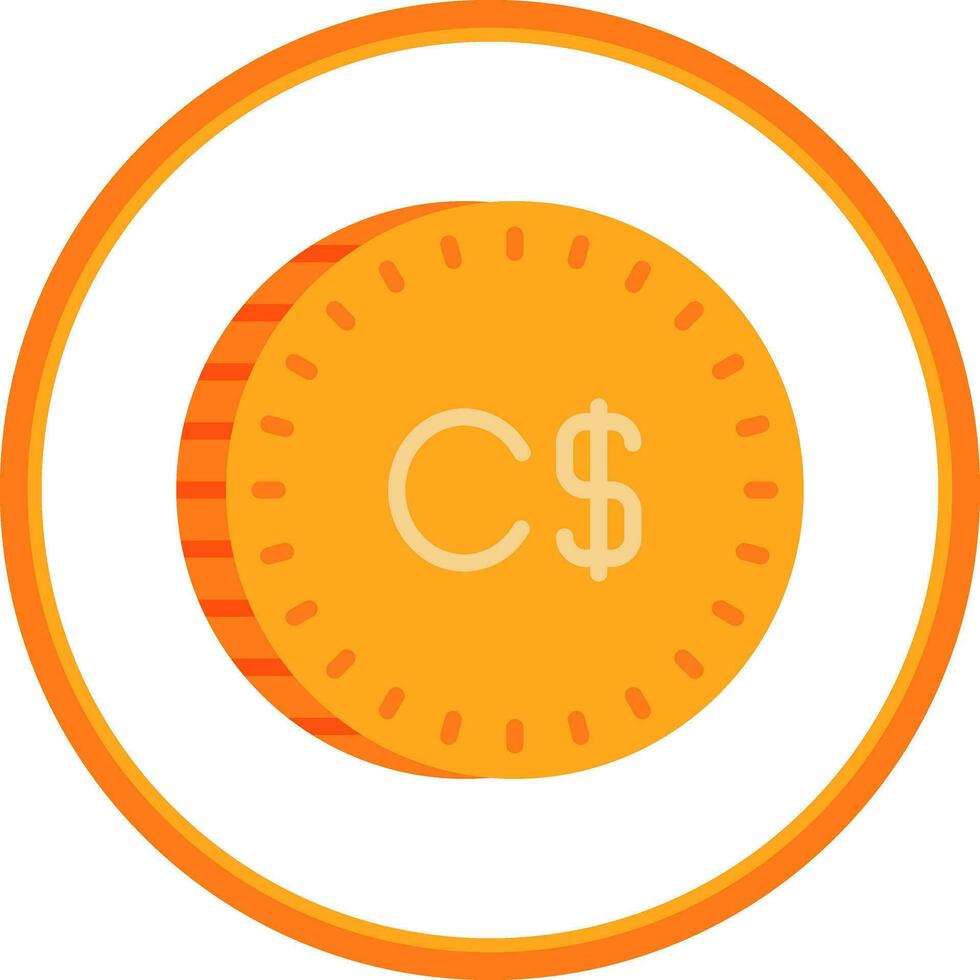 Canadian Dollar Vector Icon Design