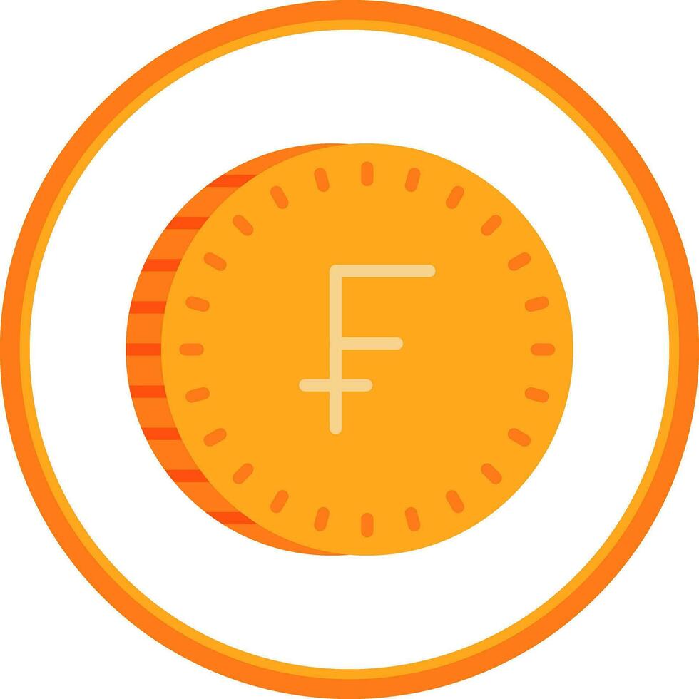 Swiss Franc Vector Icon Design