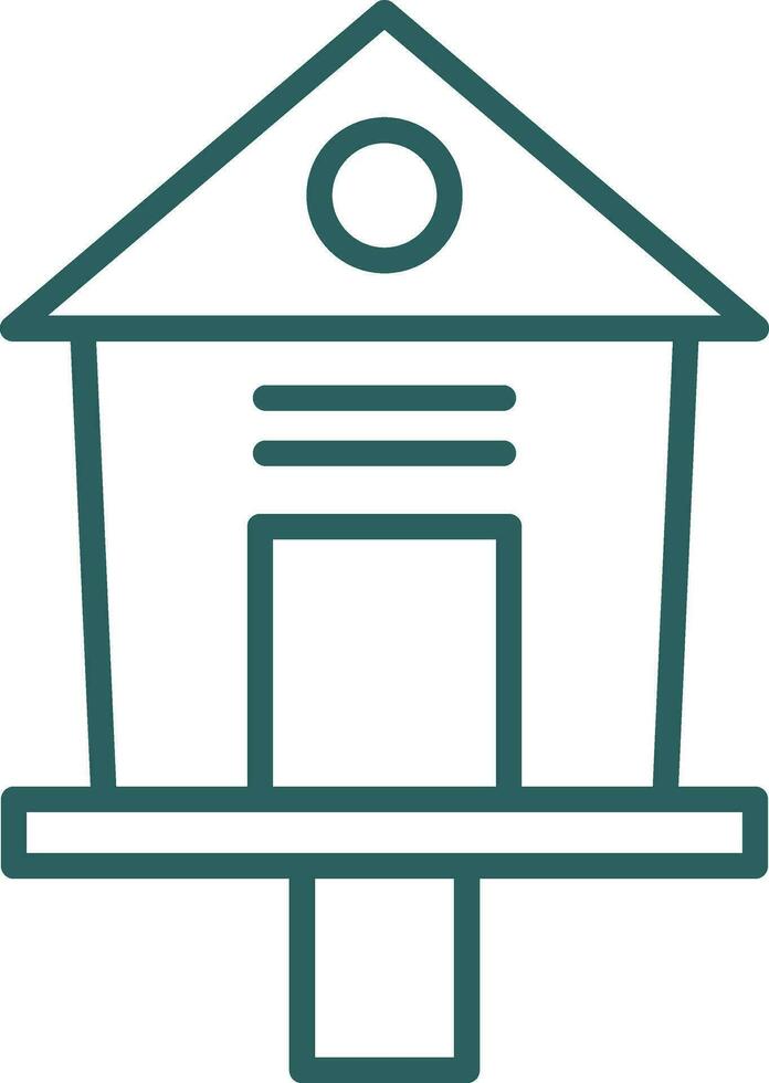 Bird House Vector Icon Design