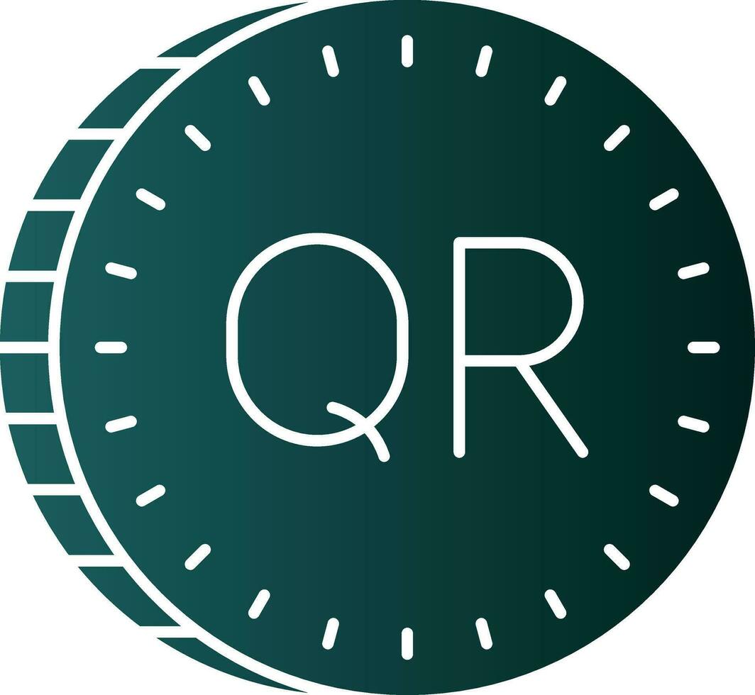 Qatari riyal Vector Icon Design