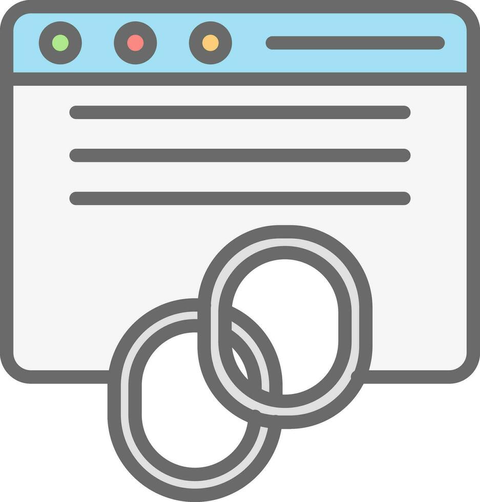 Backlinks Vector Icon Design