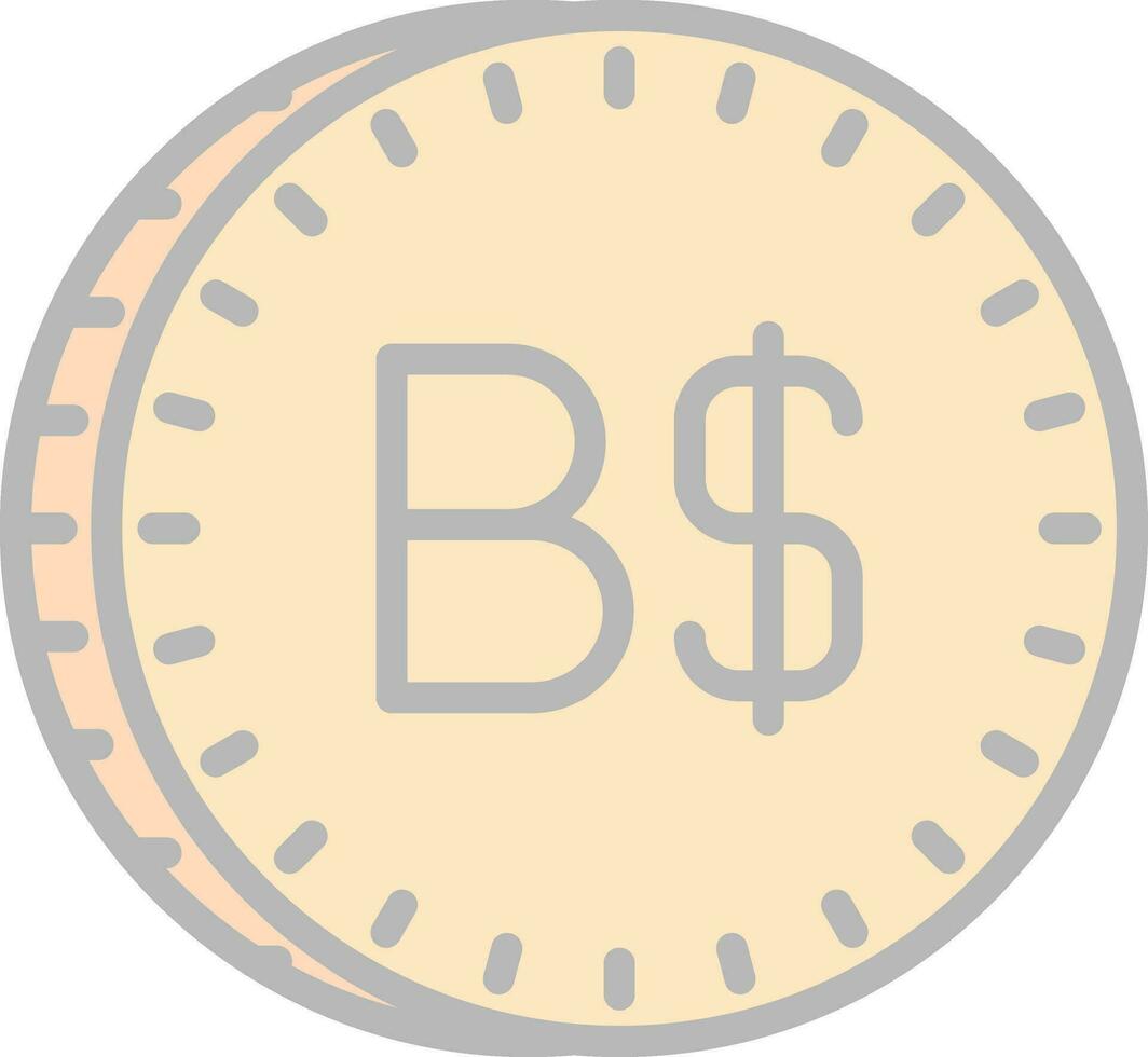bahameño dólar vector icono diseño