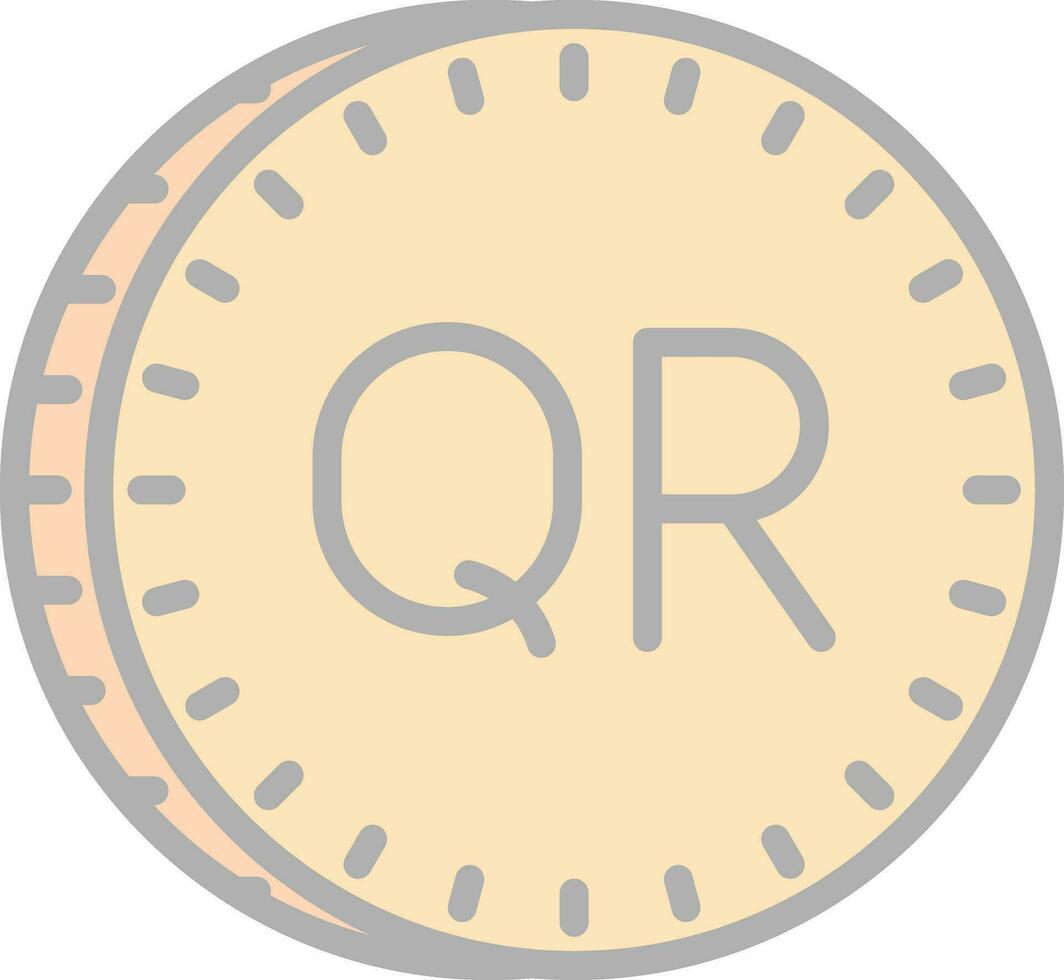qatari riyal vector icono diseño