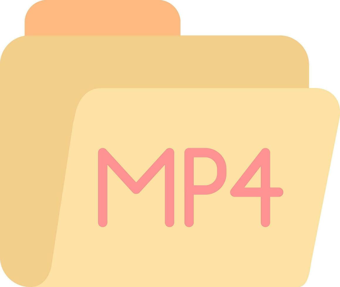 mp4 vector icono diseño