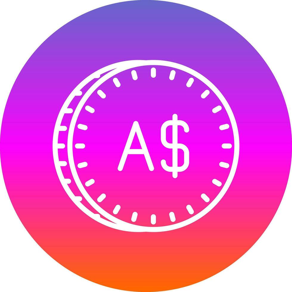 Australian Dollar Vector Icon Design