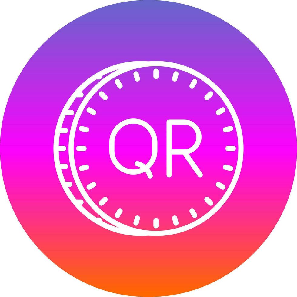 Qatari riyal Vector Icon Design