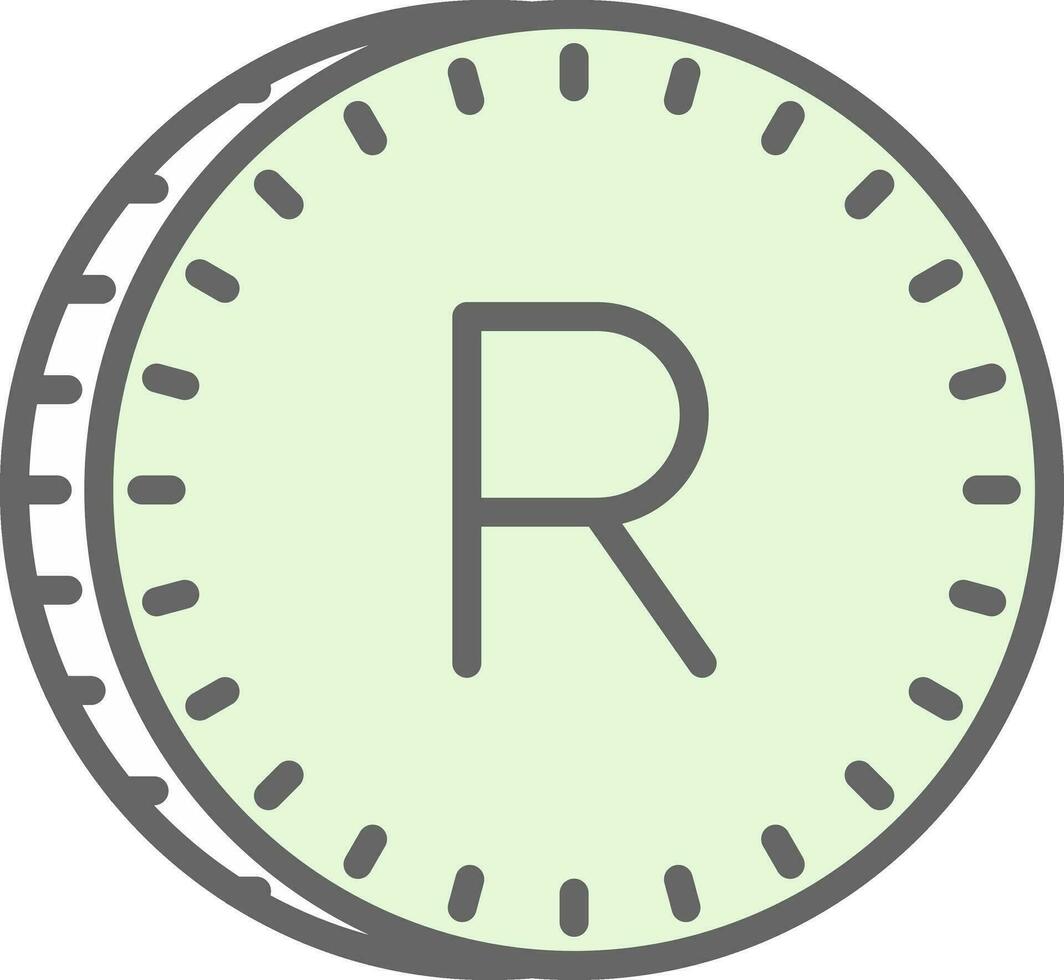 South African Rand Vector Icon Design