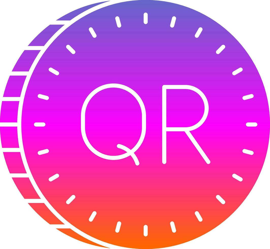 Qatari riyal Vector Icon Design