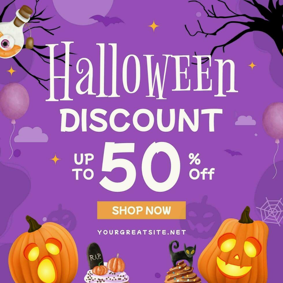 Seasonal Halloween Sale Instagram Post template