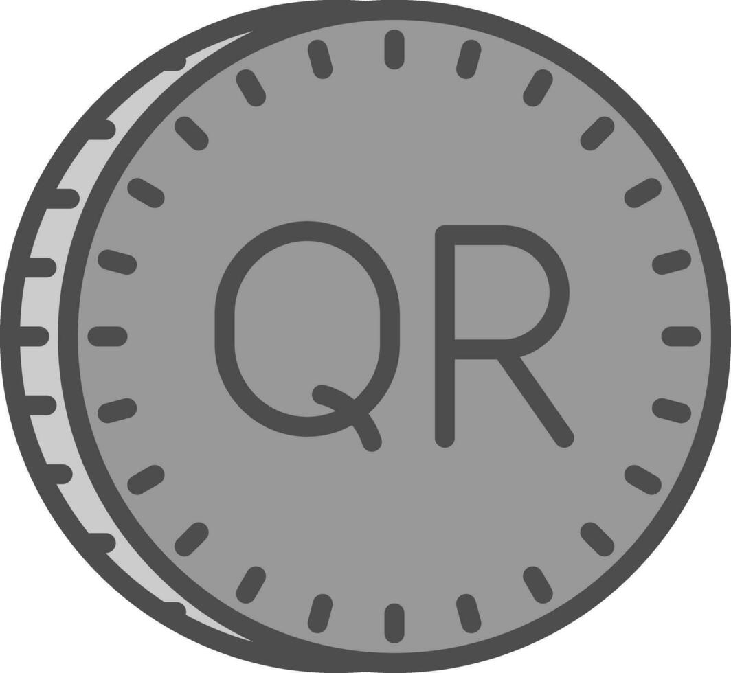 Qatari riyal Vector Icon Design