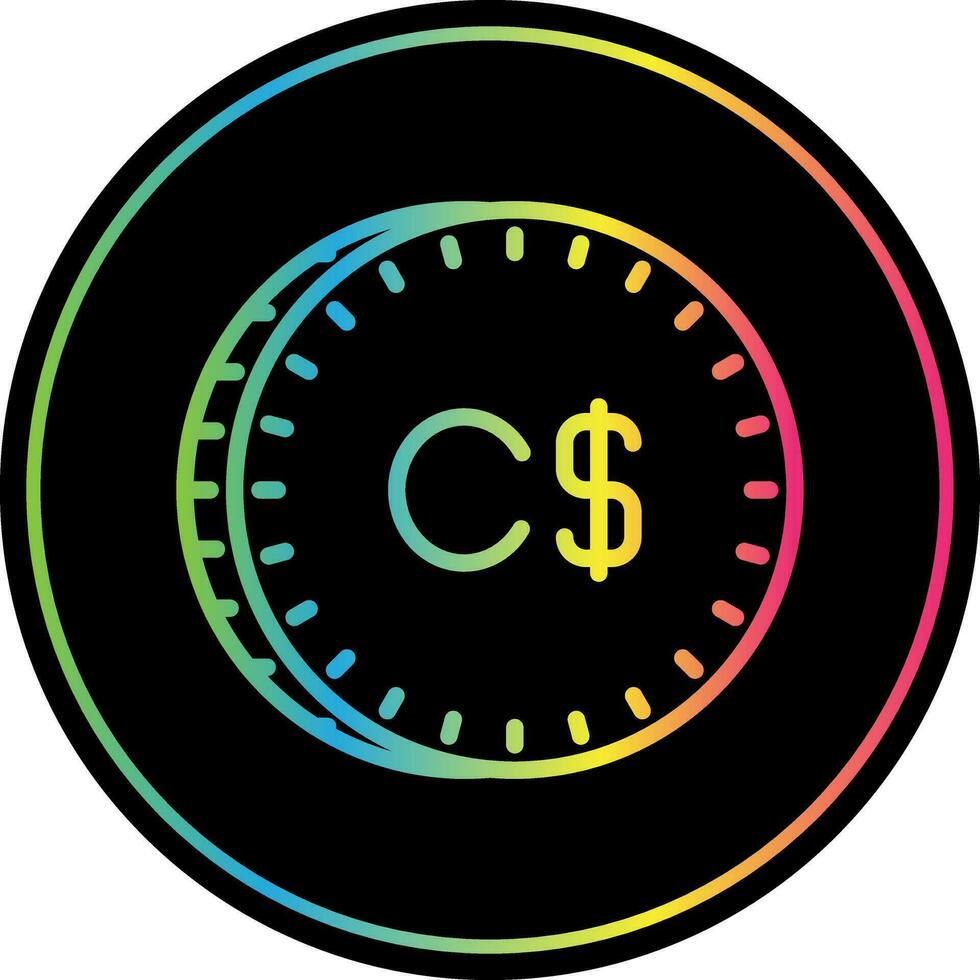 Canadian Dollar Vector Icon Design