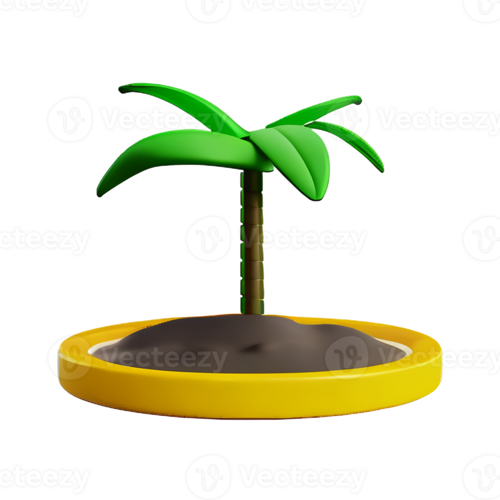 banana tree 3d rendering icon illustration png