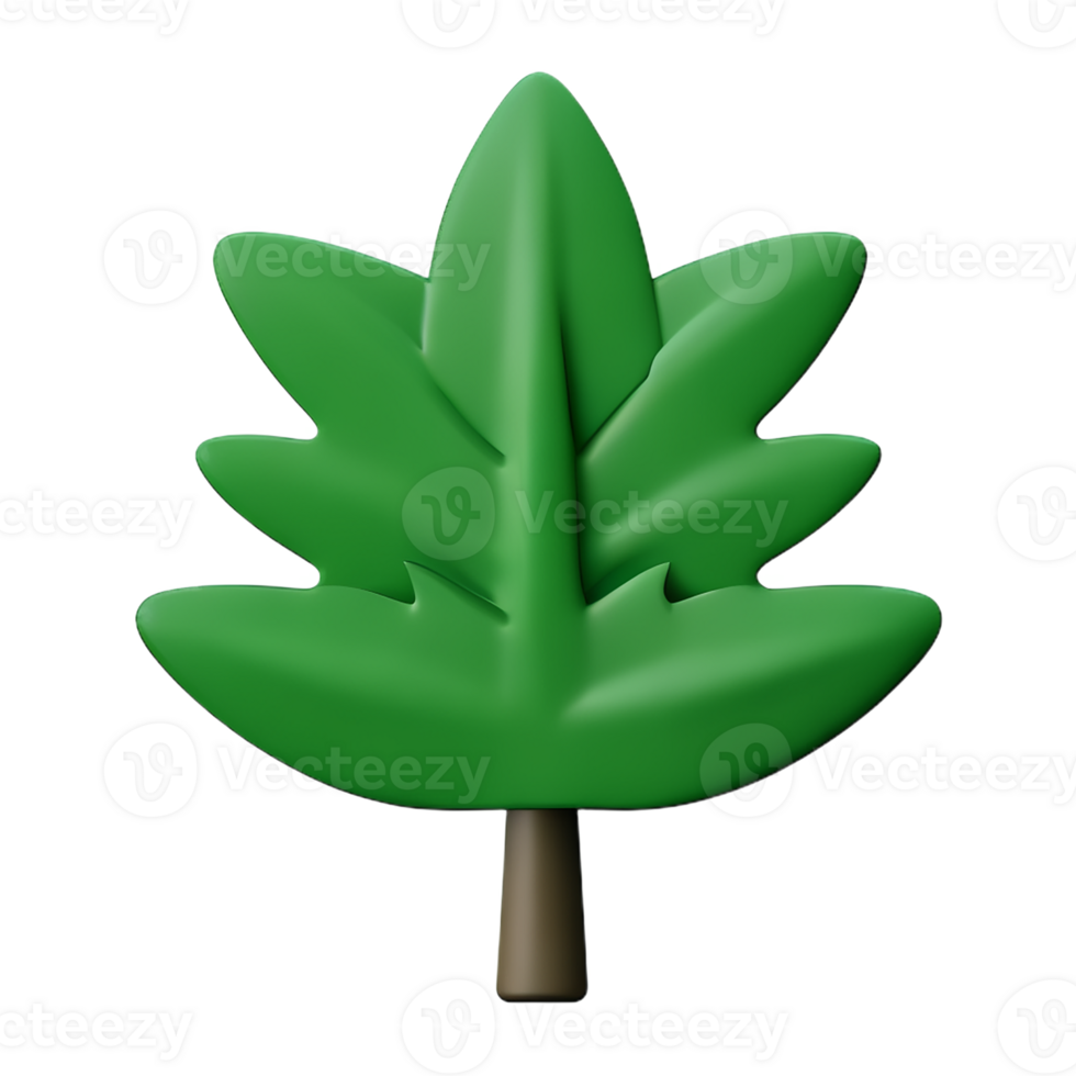 fern 3d rendering icon illustration png