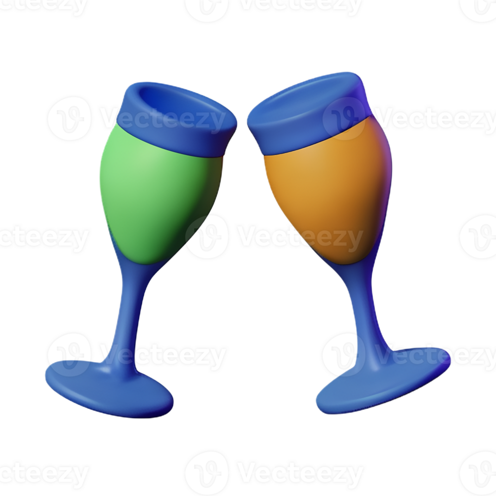 cheers 3d rendering icon illustration png