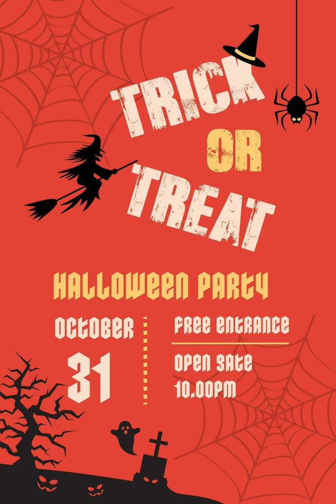 halloween party poster, halloween party invitation, halloween background with bats vector