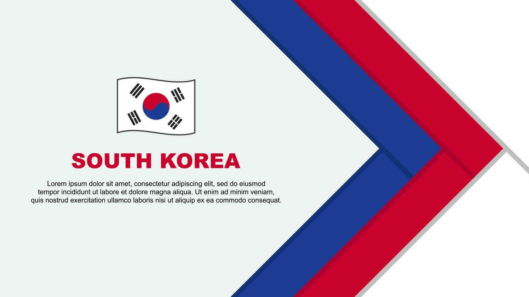 South Korea Flag Abstract Background Design Template. South Korea Independence Day Banner Cartoon Vector Illustration. South Korea Cartoon