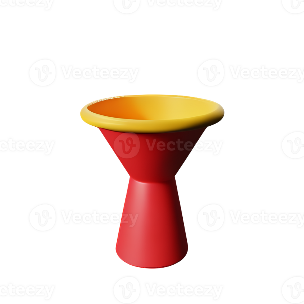 funnel 3d rendering icon illustration png