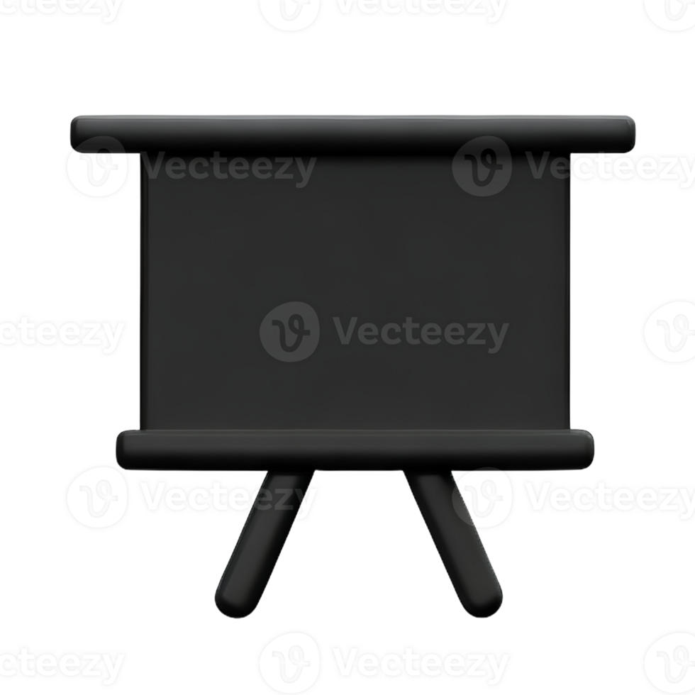 blackboard 3d rendering icon illustration png