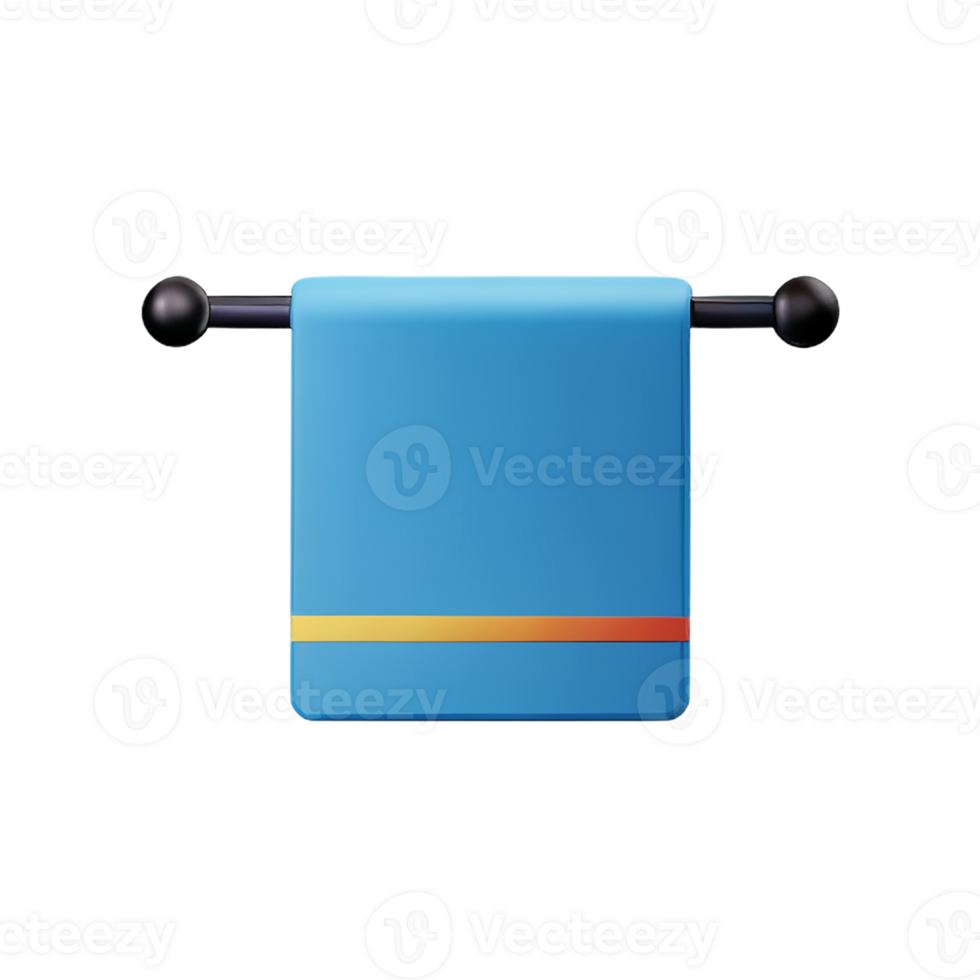 towel 3d rendering icon illustration png