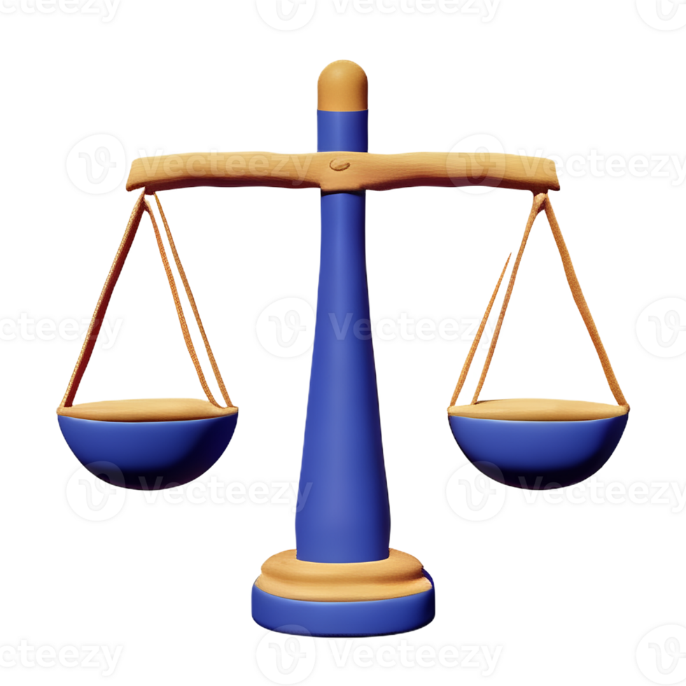Gerechtigkeit 3d Rendern Symbol Illustration png
