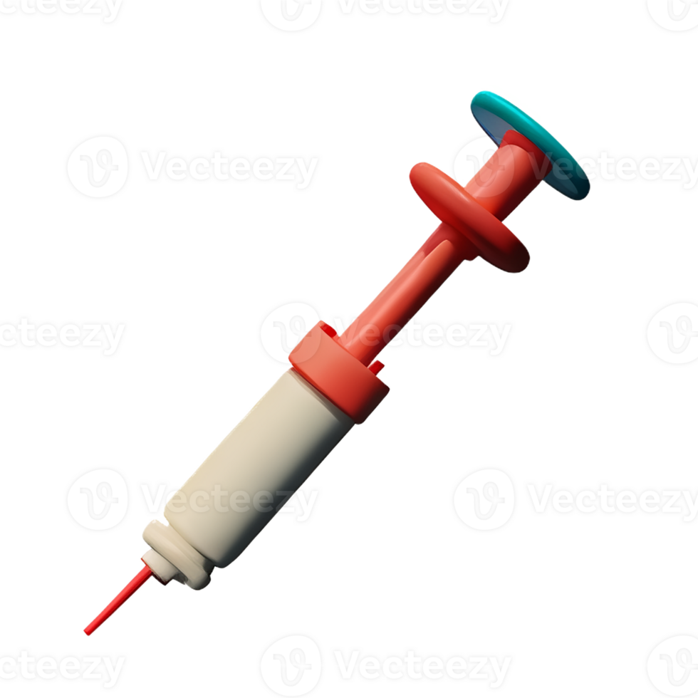 syringe 3d rendering icon illustration png