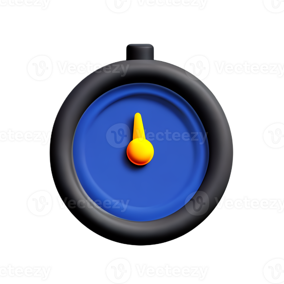 speedometer 3d rendering icon illustration png