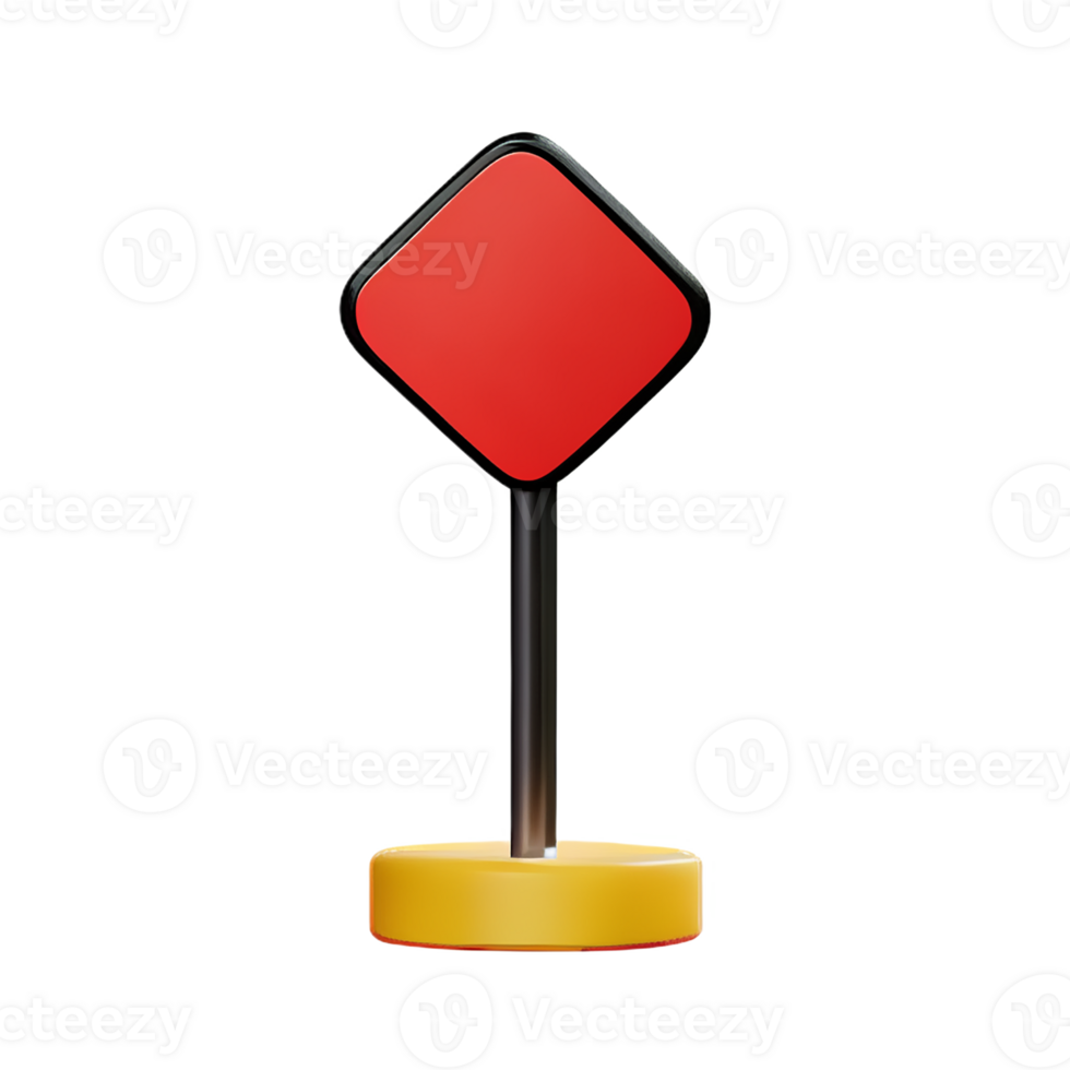 stop sign 3d rendering icon illustration png