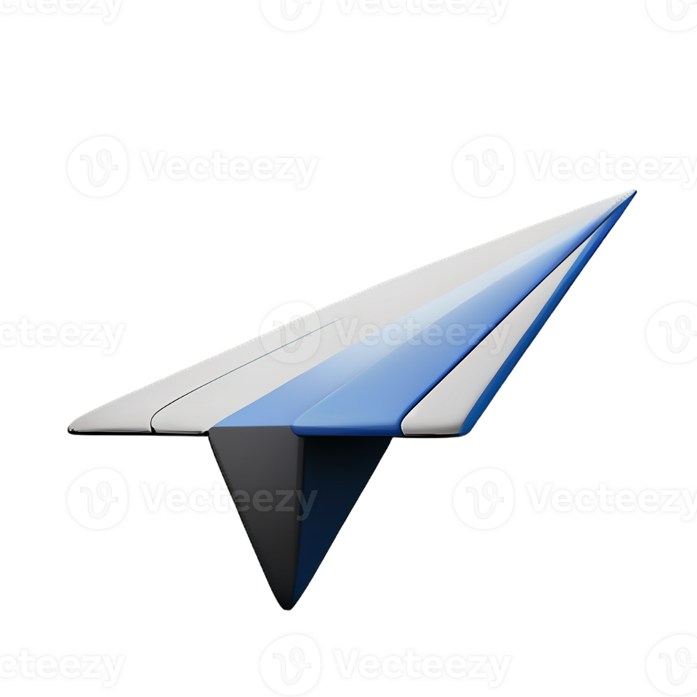 paper plane 3d rendering icon illustration png