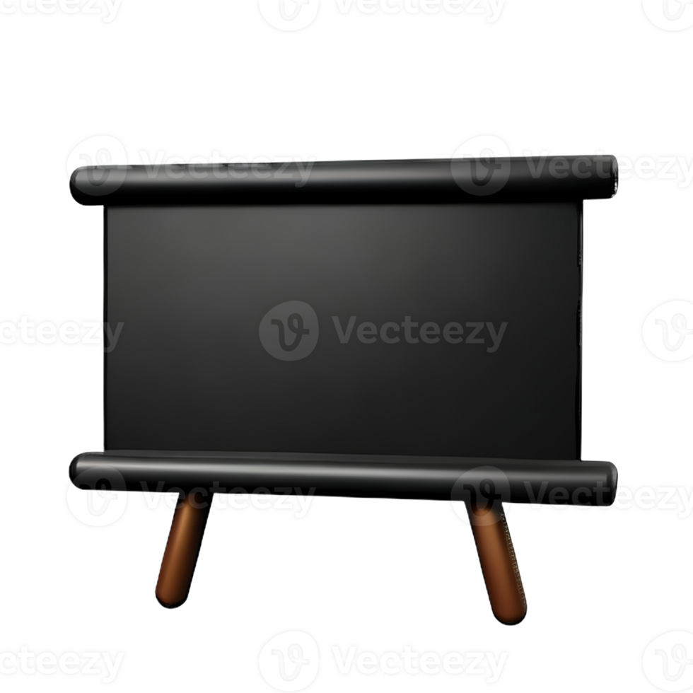 blackboard 3d rendering icon illustration png