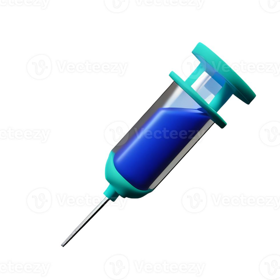 syringe 3d rendering icon illustration png