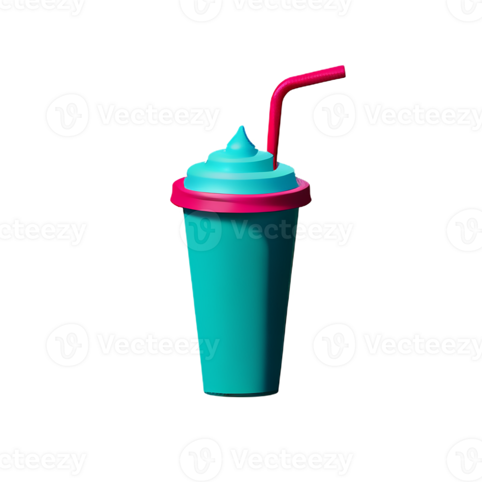 milkshake 3d rendering icon illustration png
