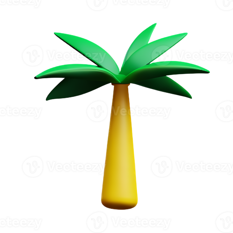 banane arbre 3d le rendu icône illustration png