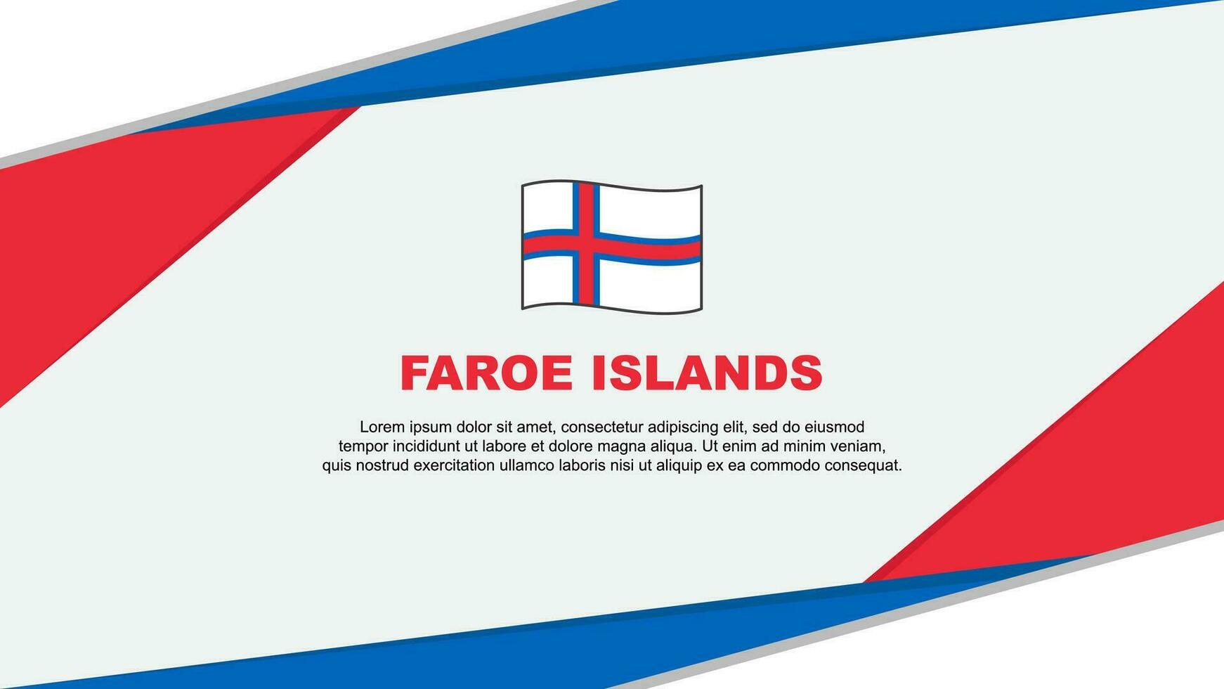 Faroe Islands Flag Abstract Background Design Template. Faroe Islands Independence Day Banner Cartoon Vector Illustration. Faroe Islands