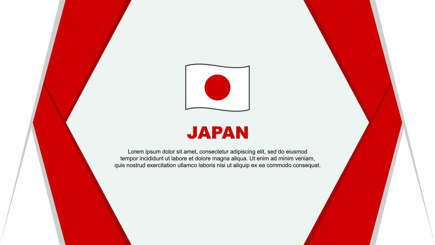 Japan Flag Abstract Background Design Template. Japan Independence Day Banner Cartoon Vector Illustration. Japan Background