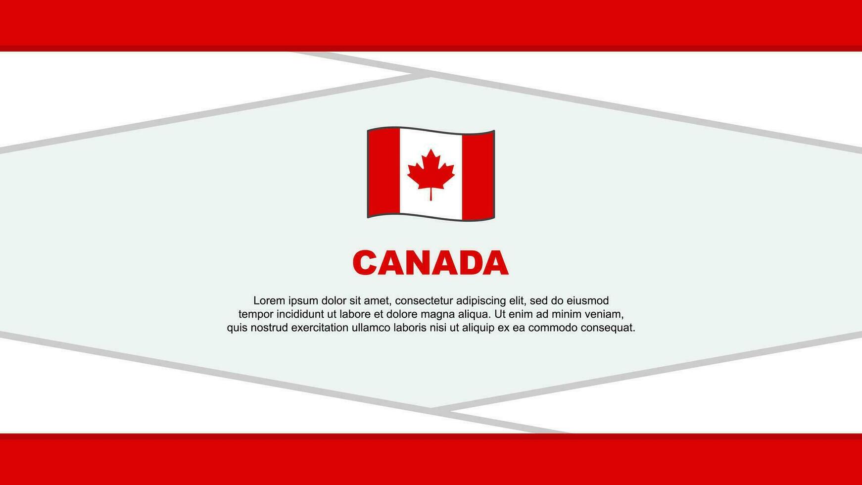 Canada Flag Abstract Background Design Template. Canada Independence Day Banner Cartoon Vector Illustration. Canada Vector