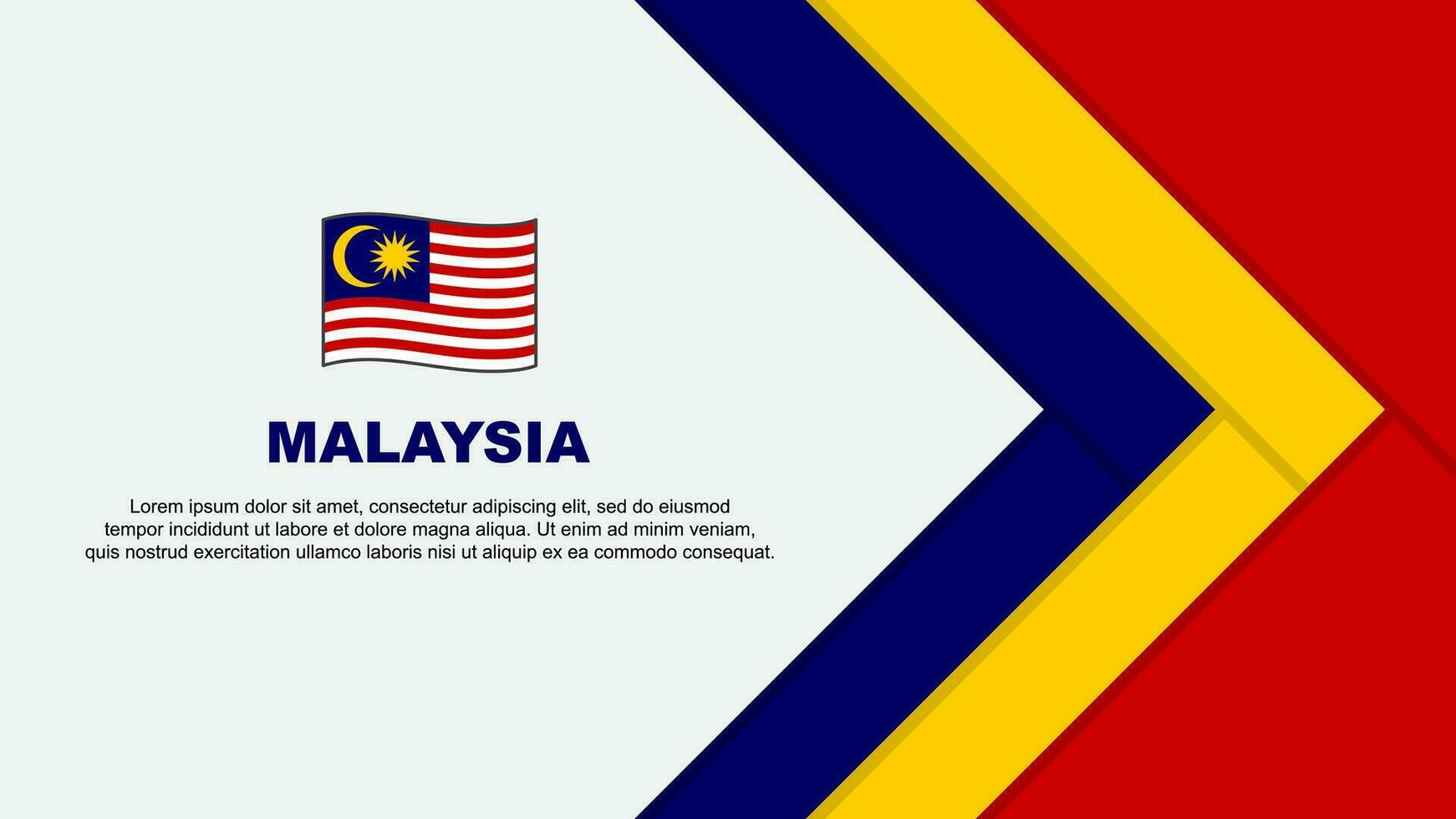 Malaysia Flag Abstract Background Design Template. Malaysia Independence Day Banner Cartoon Vector Illustration. Malaysia Cartoon