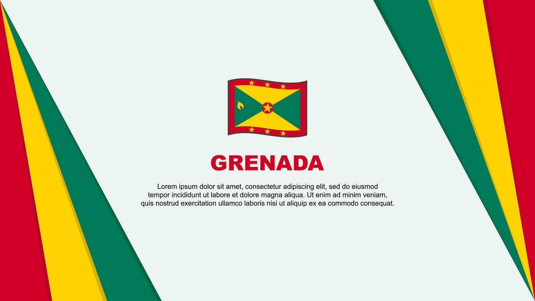 Grenada Flag Abstract Background Design Template. Grenada Independence Day Banner Cartoon Vector Illustration. Grenada Flag