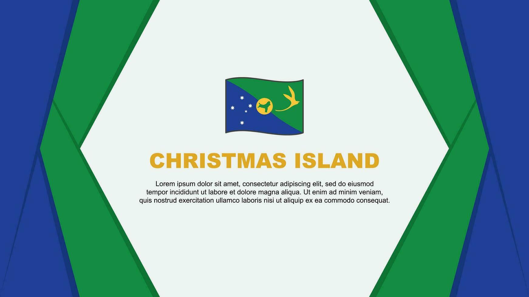 Christmas Island Flag Abstract Background Design Template. Christmas Island Independence Day Banner Cartoon Vector Illustration. Christmas Island Background