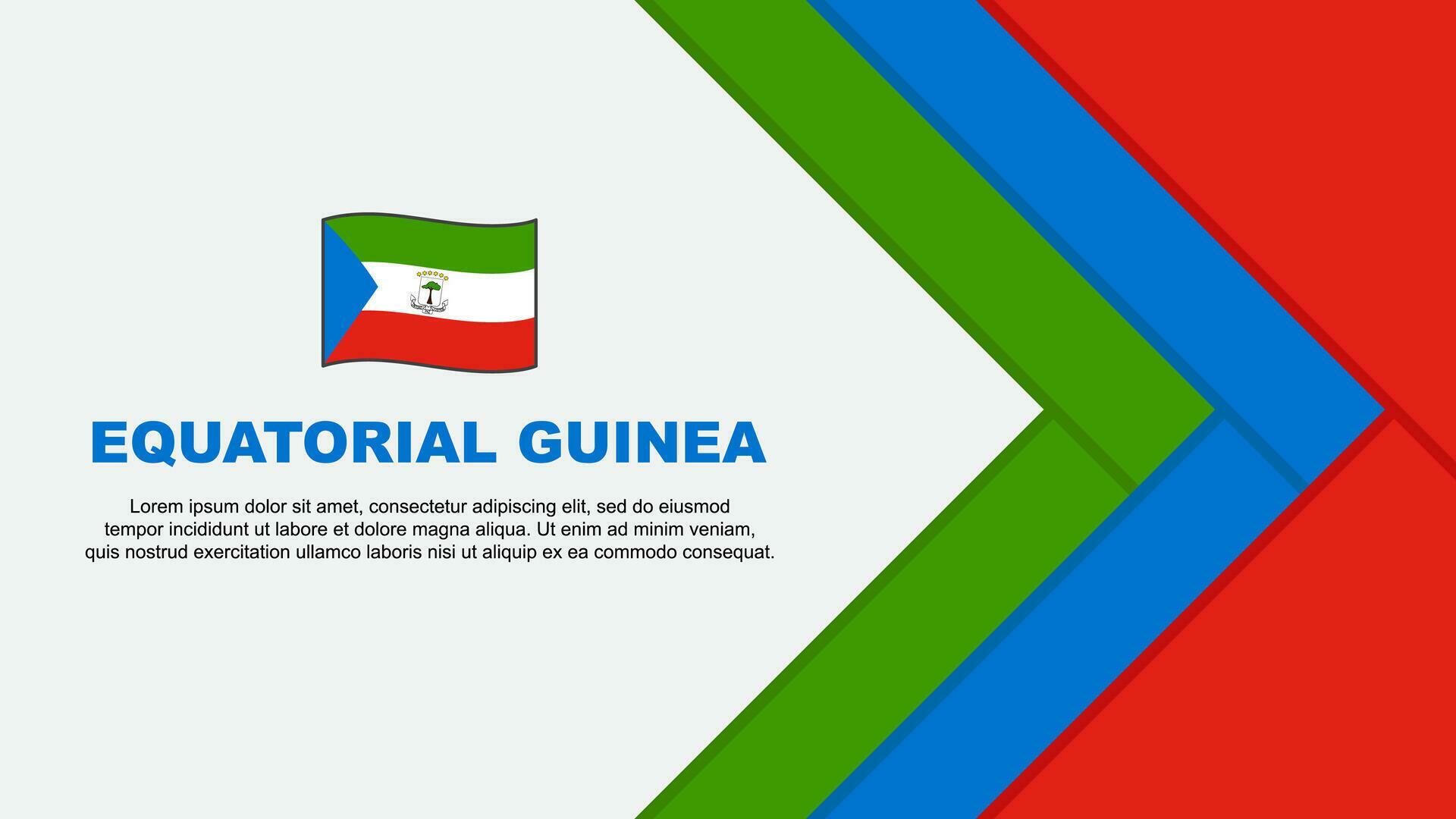 Equatorial Guinea Flag Abstract Background Design Template. Equatorial