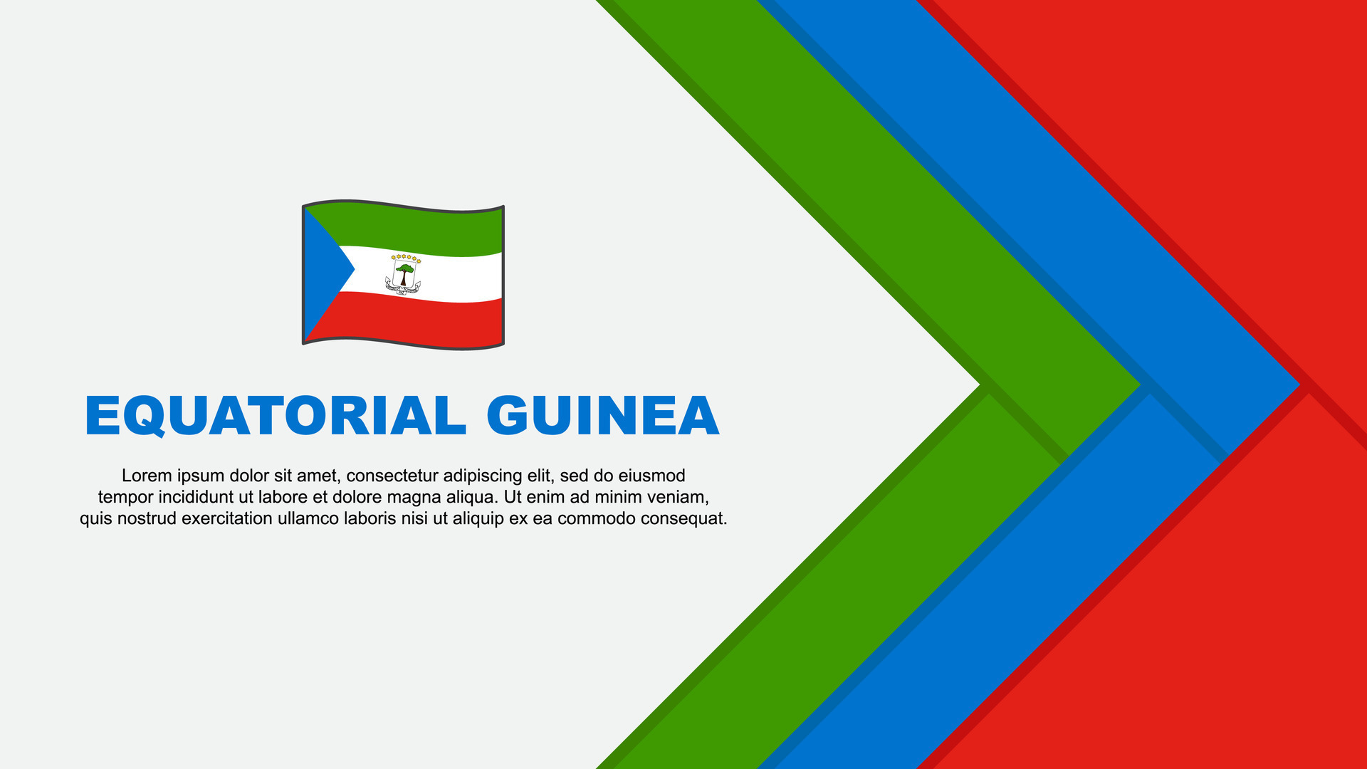Equatorial Guinea Flag Abstract Background Design Template. Equatorial