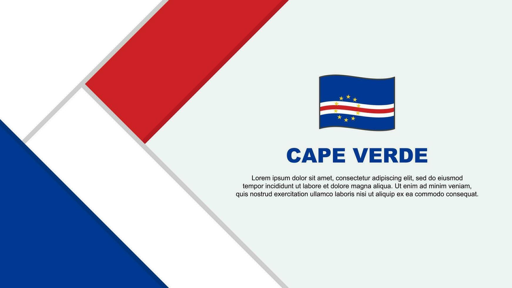 Cape Verde Flag Abstract Background Design Template. Cape Verde Independence Day Banner Cartoon Vector Illustration. Cape Verde Illustration