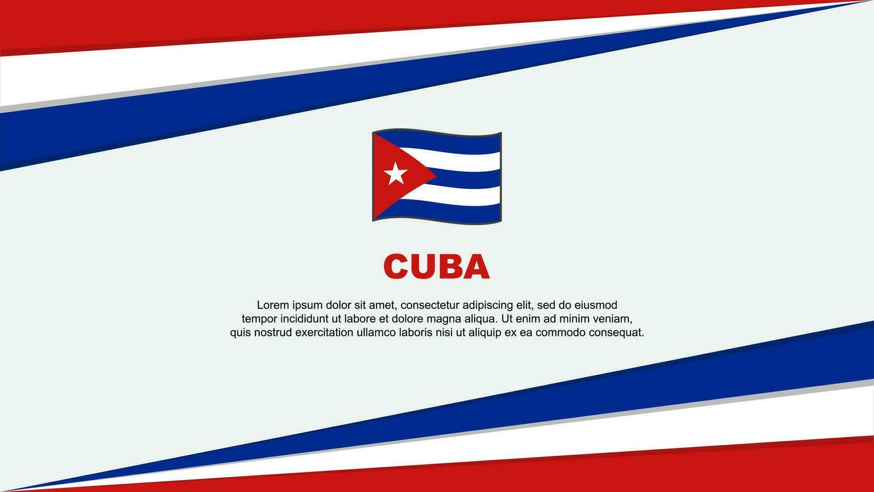 Cuba bandera resumen antecedentes diseño modelo. Cuba independencia día bandera dibujos animados vector ilustración. Cuba diseño