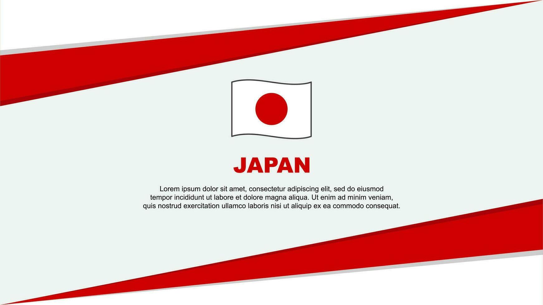 Japan Flag Abstract Background Design Template. Japan Independence Day Banner Cartoon Vector Illustration. Japan Design