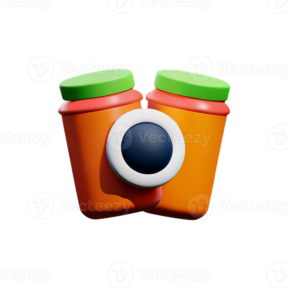 snacks 3d rendering icon illustration png