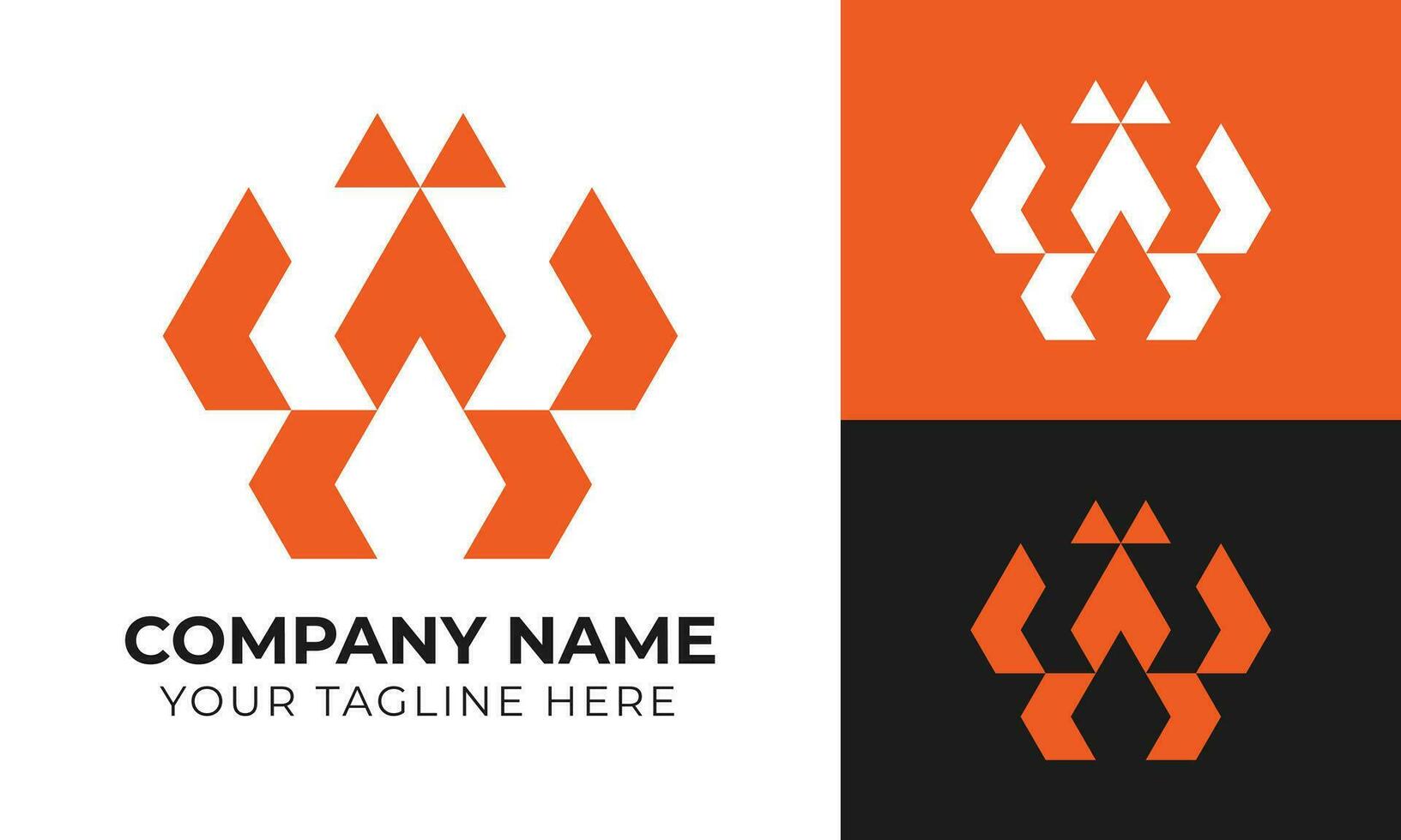 Creative corporate modern minimal monogram business logo design template for your company Free Vector