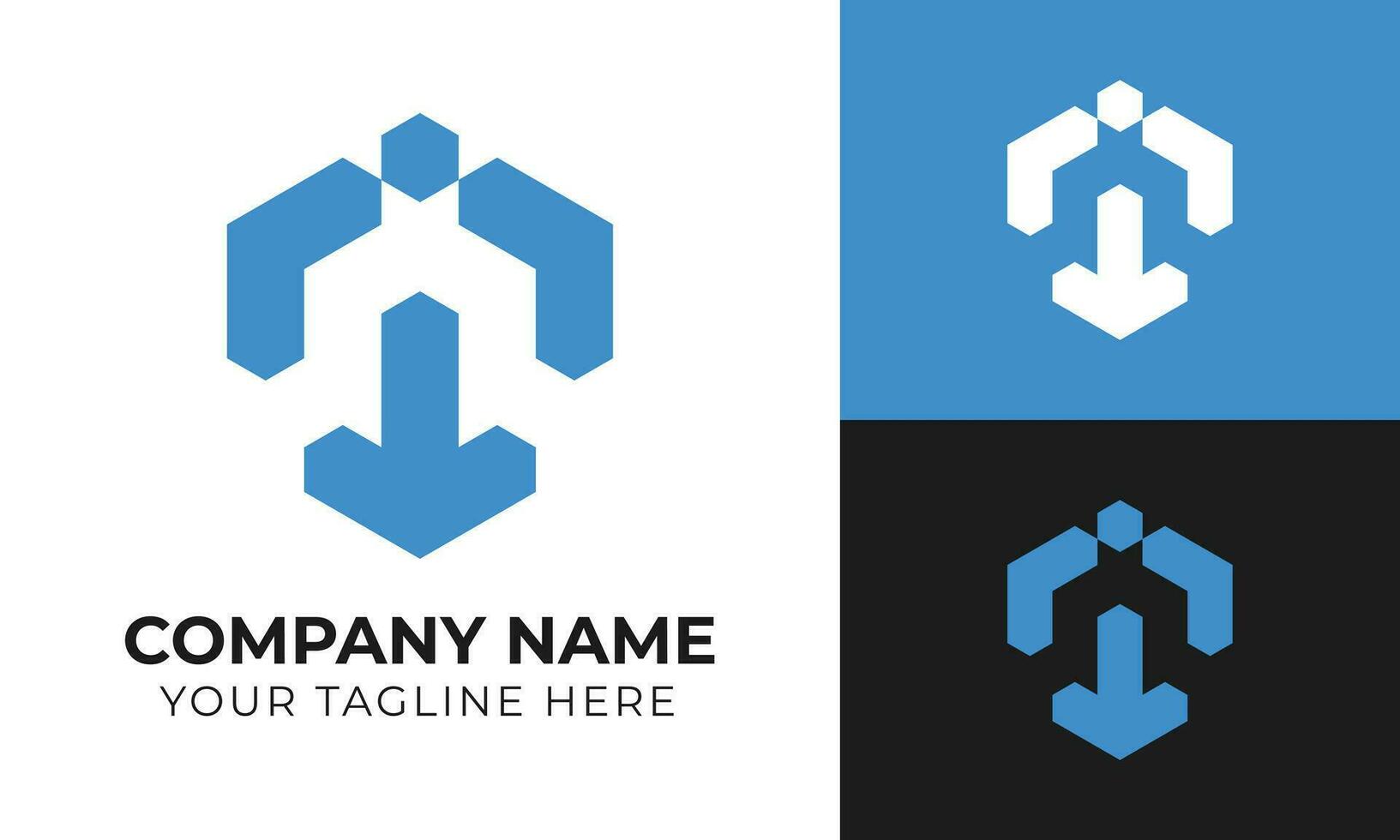 Professional creative modern minimal monogram business logo design template Free Vector