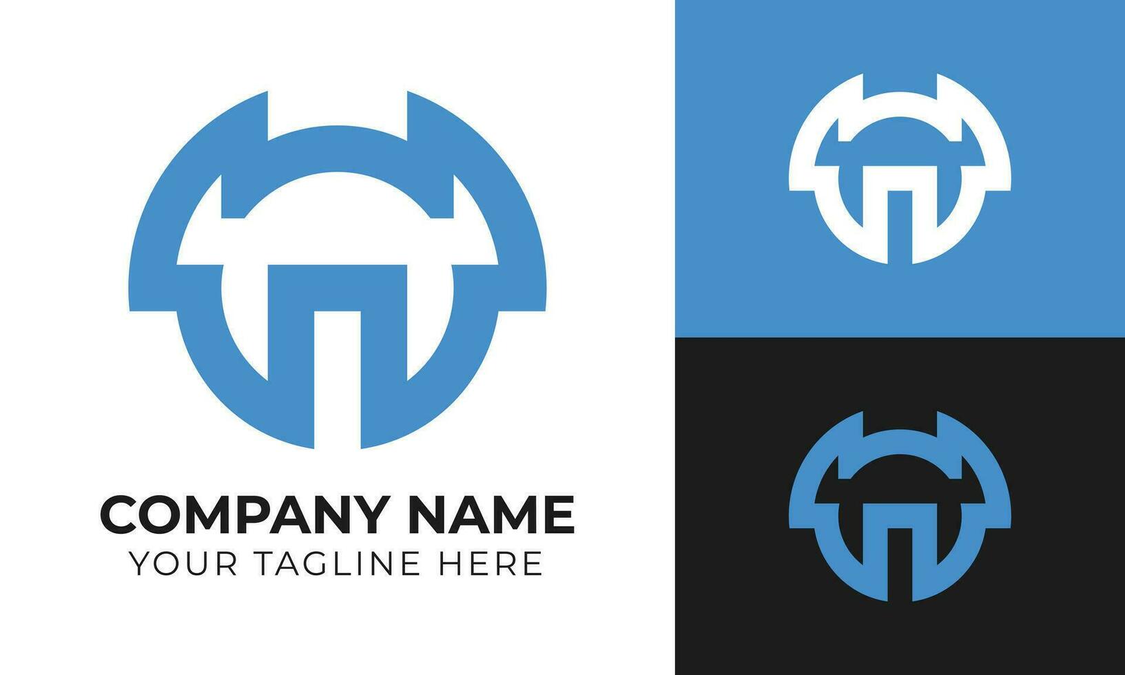 Professional creative modern minimal monogram business logo design template Free Vector
